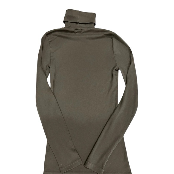 Splendid Women’s Olive Green Turtleneck T-neck Small Stretch Warm Layering - Picture 5 of 5